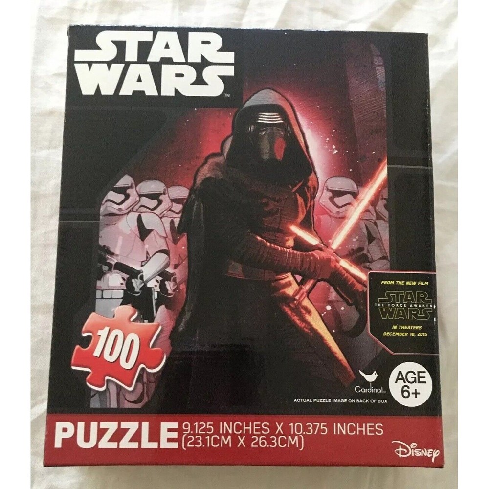 New Sealed Disney Star Wars 100 pc Puzzle Kylo Ren and Stormtroopers Light Saber